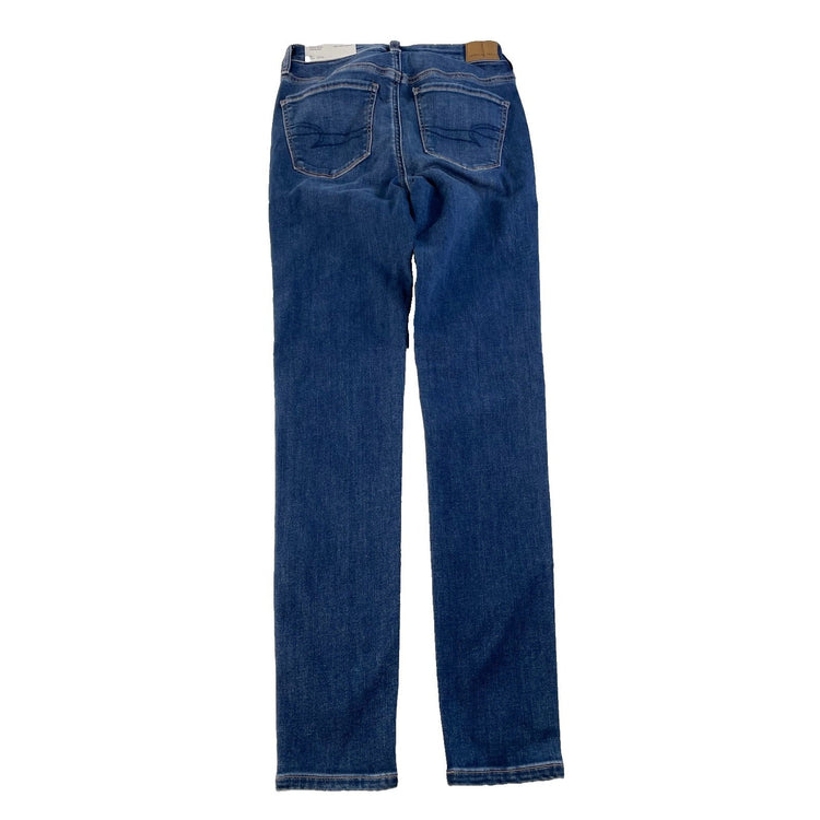 Womens American Eagle Next Level Stretch High-Rise Jegging Blue Jeans Size 4 27w