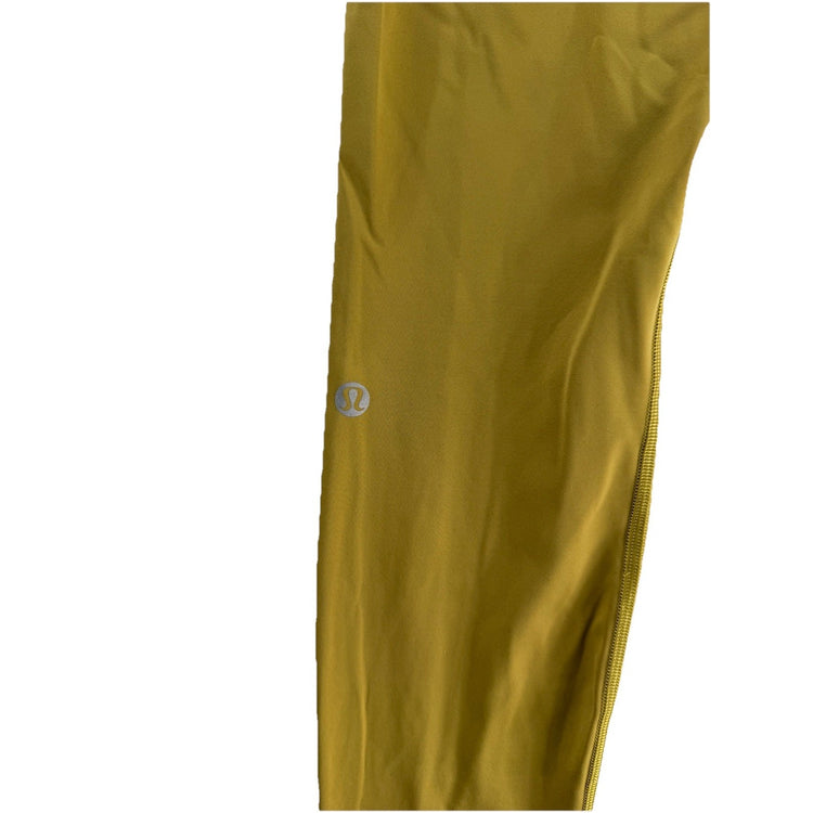 Womens Lululemon Size 4 High-rise Gold Leggings With Pockets