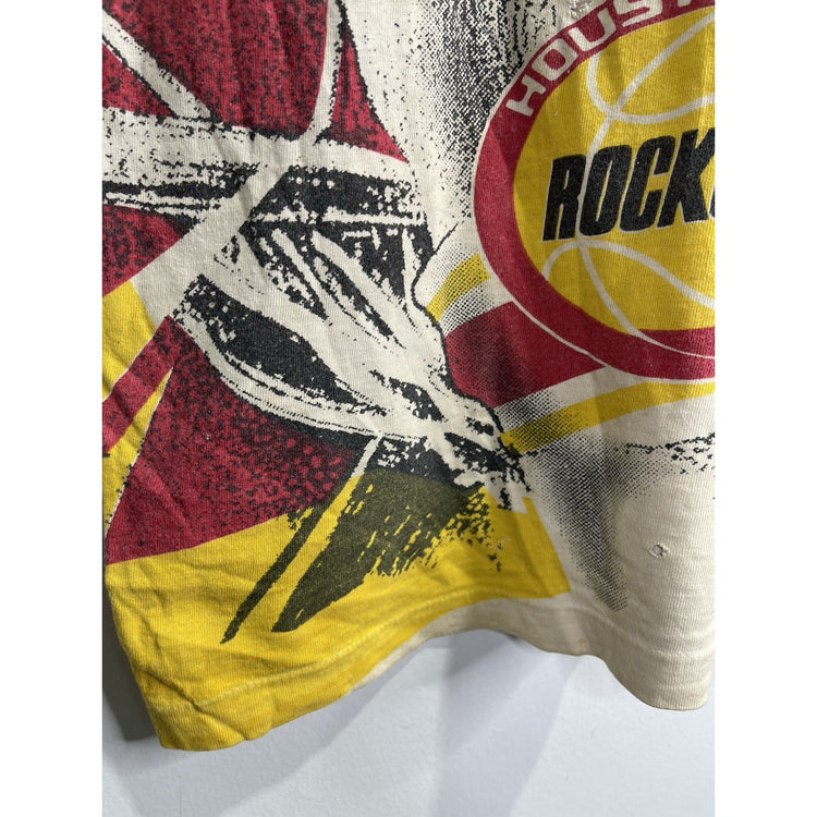 Vintage Men’s Magic Johnson T’s Houston Rockets NBA Finals All Over Print Sz XL