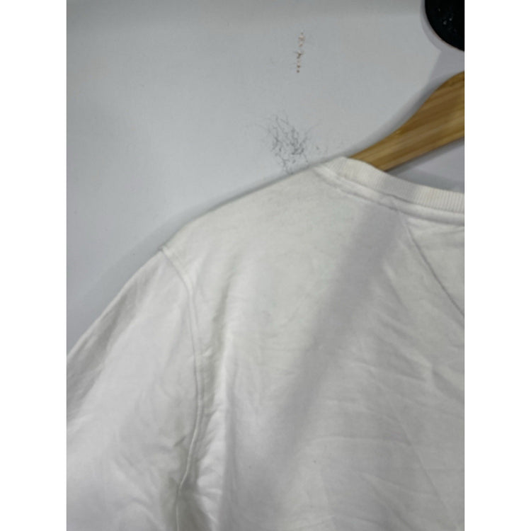 Men’s Tommy Jeans White Graphic Logo Pullover Sweatshirt Sz Large
