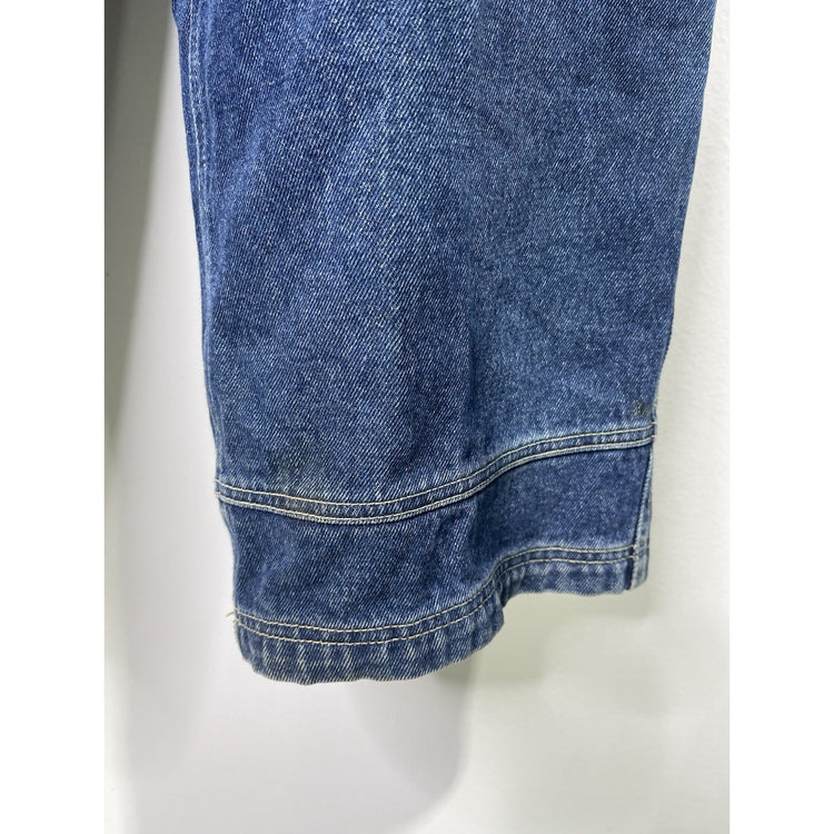 MENS VINTAGE BUGLE BOY Baggy JORTS DENIM ZIP Blue CARGO SHORTS Y2K SKATE 38x34