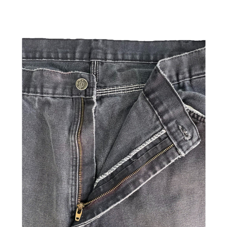 Mens Genuine Dickies Dark Wash Black Relaxed Fit Canvas Carpenter Pants