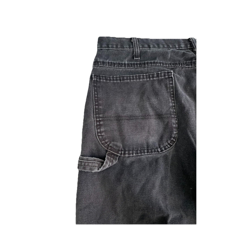 Mens Genuine Dickies Dark Wash Black Relaxed Fit Canvas Carpenter Pants