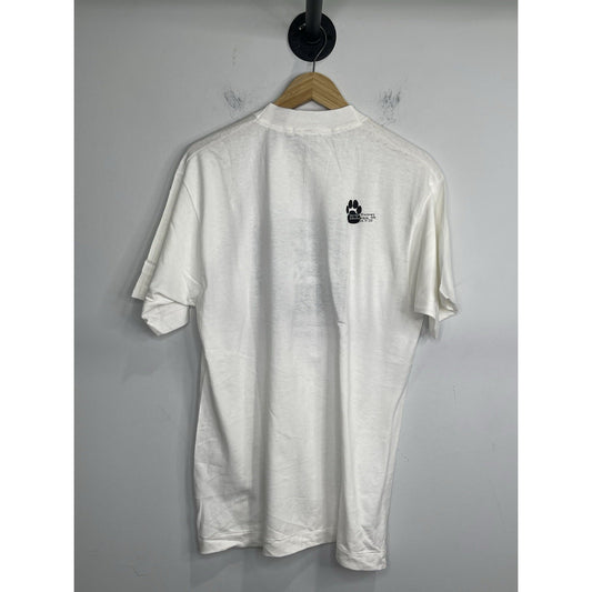 Men’s White Graphic Design Discovery Rat Race Facility T Shirt Sz L