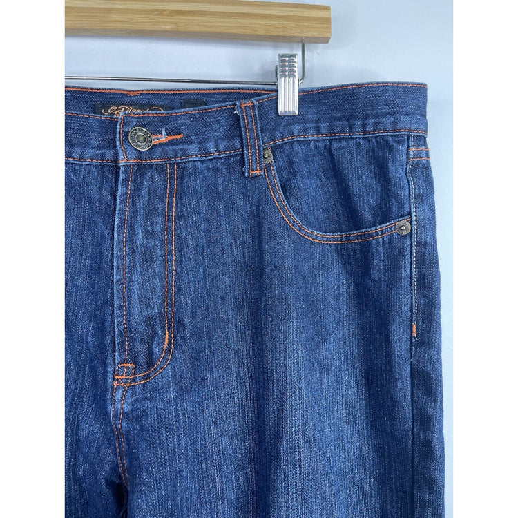 Rare Ed Hardy Skull Rhinestones Baggy Y2K Jeans 41x33 Skulls Heart Embroidered