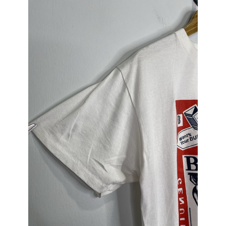 Men’s White and Red King of Rears Buttwiser Short Sleeve T Shirt Sz Large