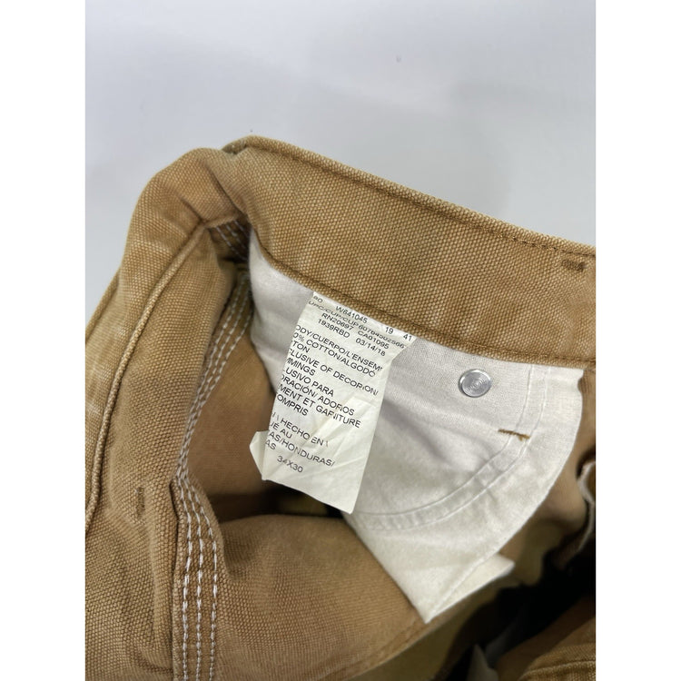 Mens Dickies Khaki Carpenter Work Pants 34x30