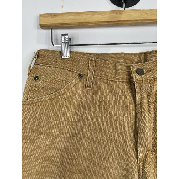 Mens Dickies Khaki Carpenter Work Pants 34x30