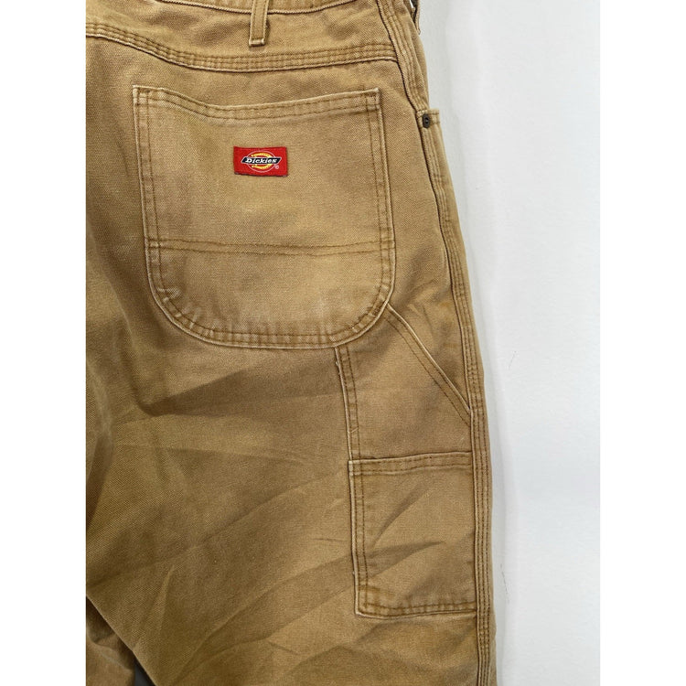 Mens Dickies Khaki Carpenter Work Pants 34x30