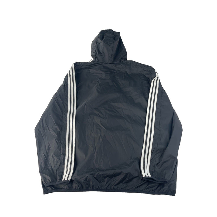 Mens Adidas Black Windbreaker Zip Up Jacket Size 2XL