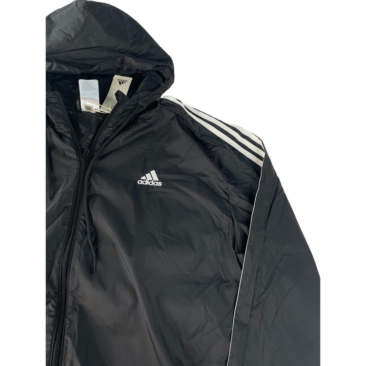 Mens Adidas Black Windbreaker Zip Up Jacket Size 2XL