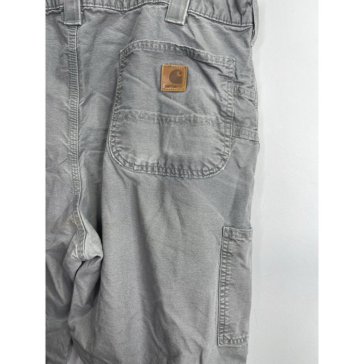 Men’s Carhartt Carpenter Pants Gray Gravel Relaxed Fit Workwear 40x30