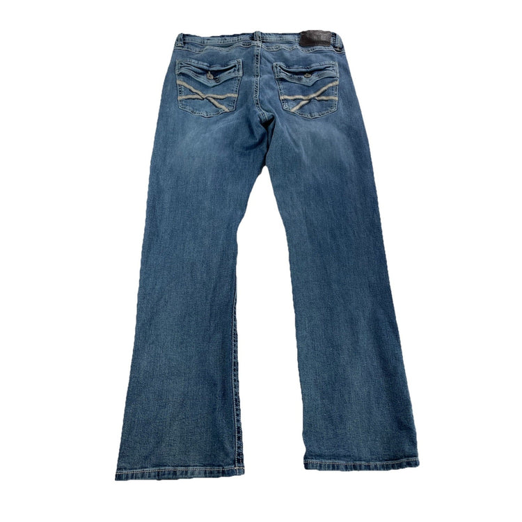 Mens TK AXEL Slim Bootcut Denim Blue Jeans Size Size 40x30