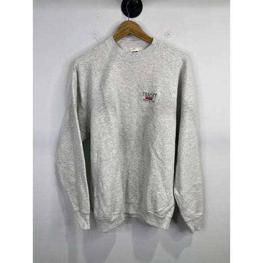 Gray Tommy Hilfiger Athletics Sweatshirt Embroidered Logo Pullover Men’s Size XL
