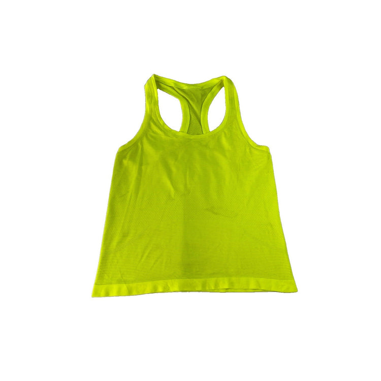 Women's Lululemon Ribbed Racerback Tank Top Neon Yellow Size 6