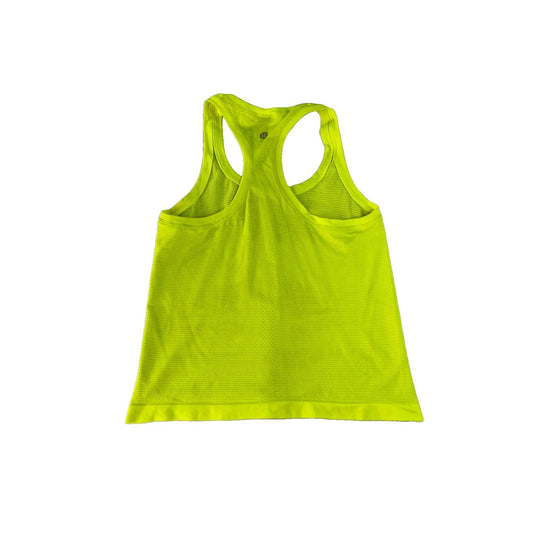 Women's Lululemon Ribbed Racerback Tank Top Neon Yellow Size 6