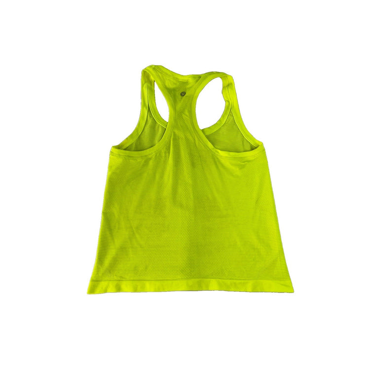 Women's Lululemon Ribbed Racerback Tank Top Neon Yellow Size 6