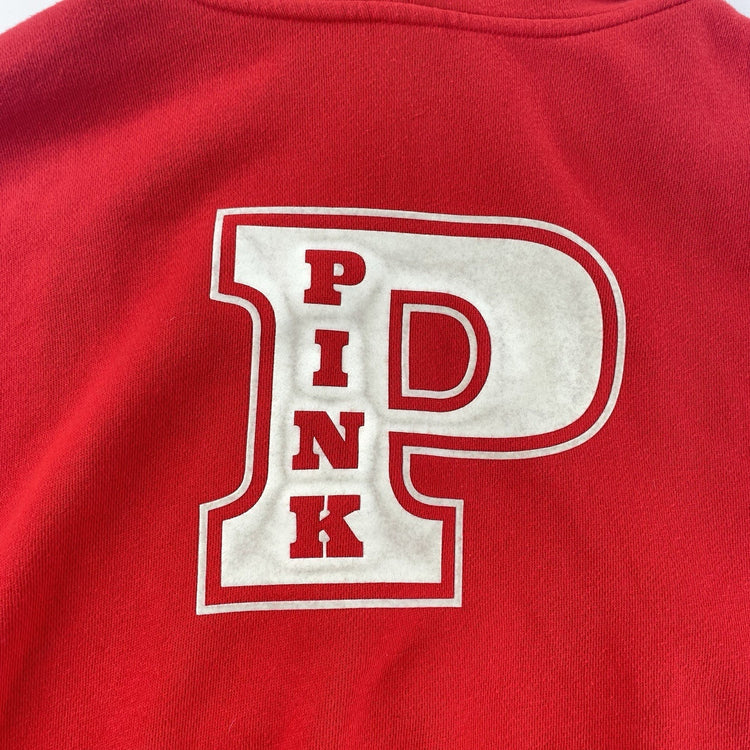 Womens Victoria’s Secret PINK Red Zip Up Jacket Size XS