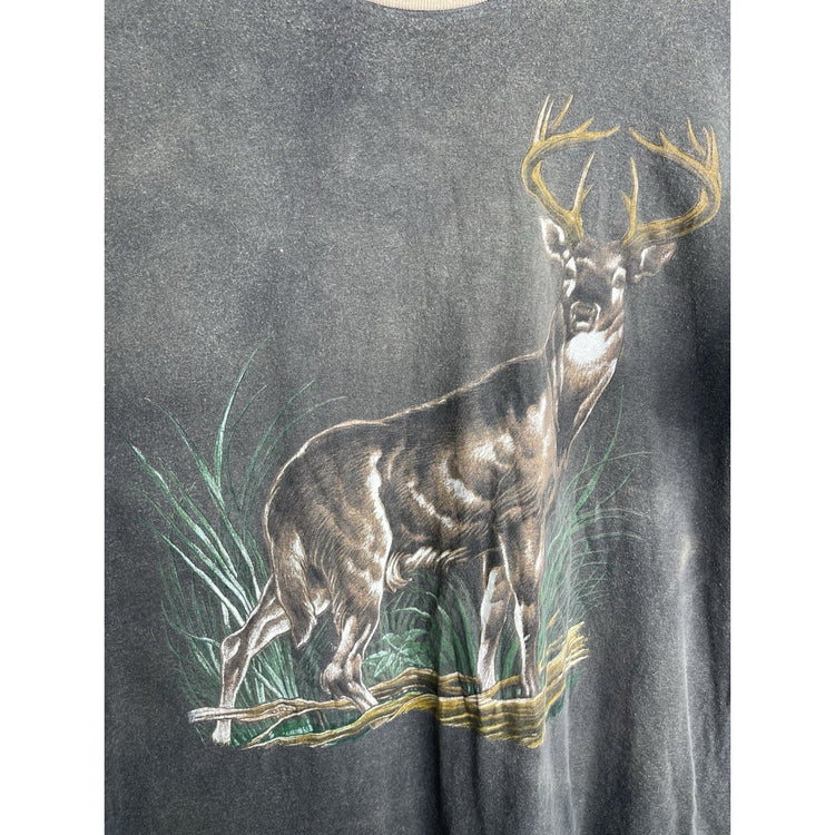 Vintage White Tail Buck T-shirt Size Xl