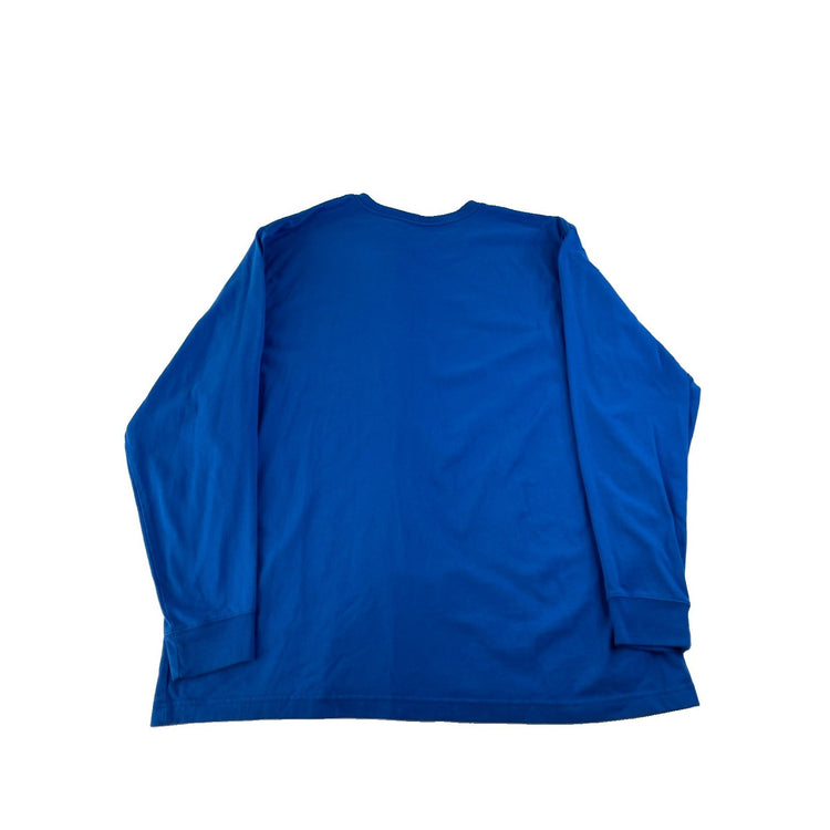 Mens Carhartt Loose Fit Blue W Orange Logo Longsleeve Shirt Size XL