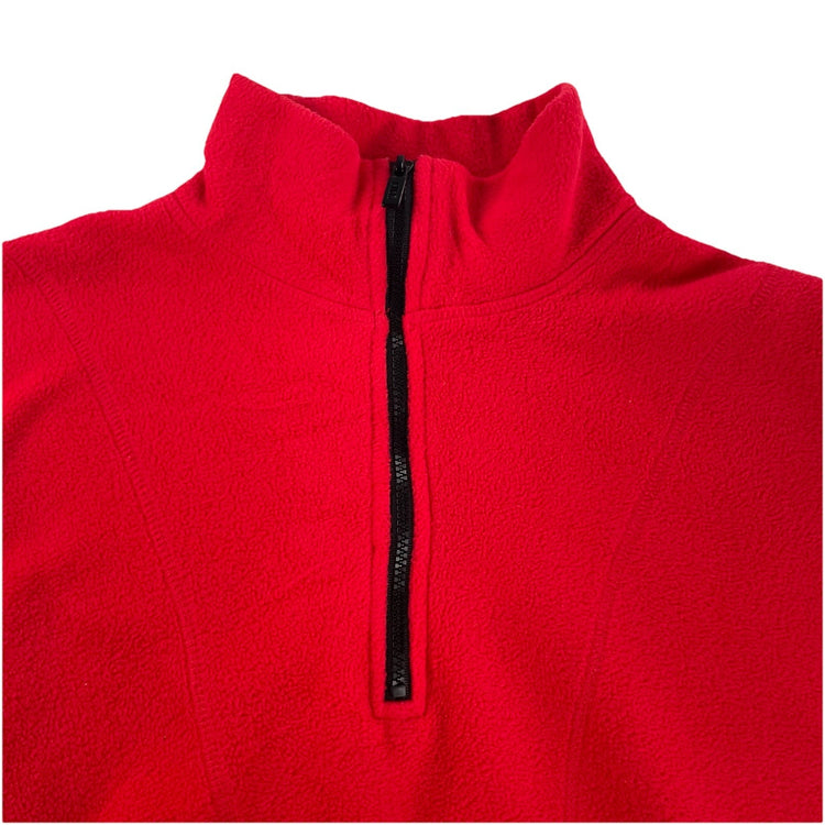 Womens Victoria’s Secret PINK Red Fleece Quarter Zip Sweater Size XS
