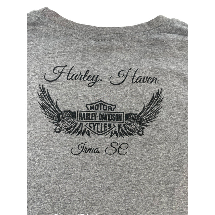 Womens Harley Davidson Basic Gray Tee Size M