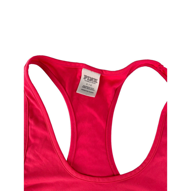 Womens PINK Victorias Secret Pink & Gray Tank Top Size Large