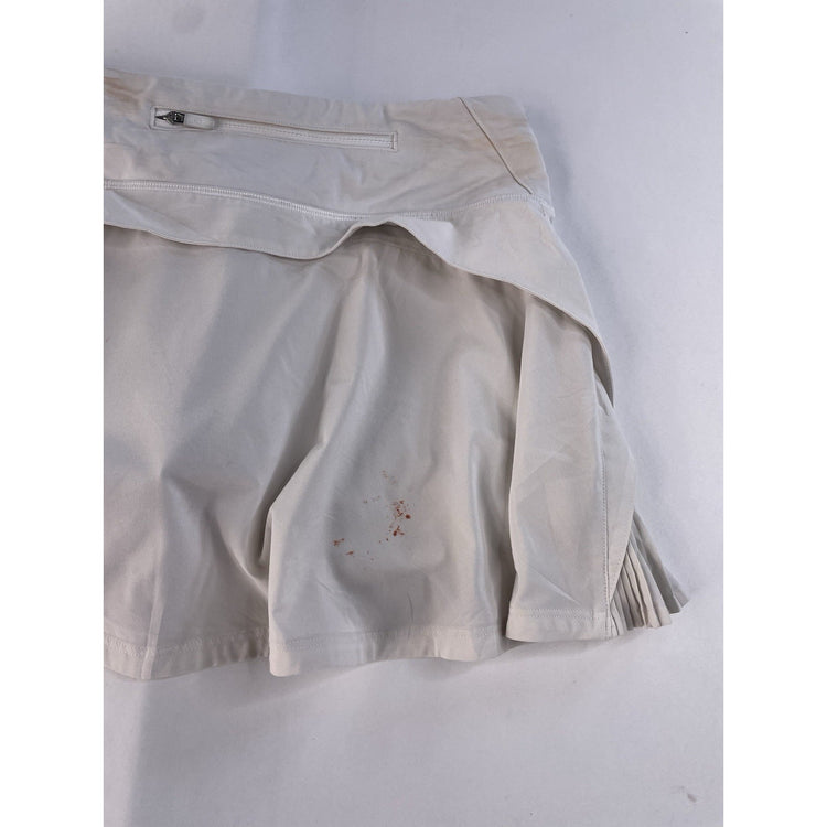 Women's Lululemon Athletic Pleated Skort, Off-White/Cream, Size 2