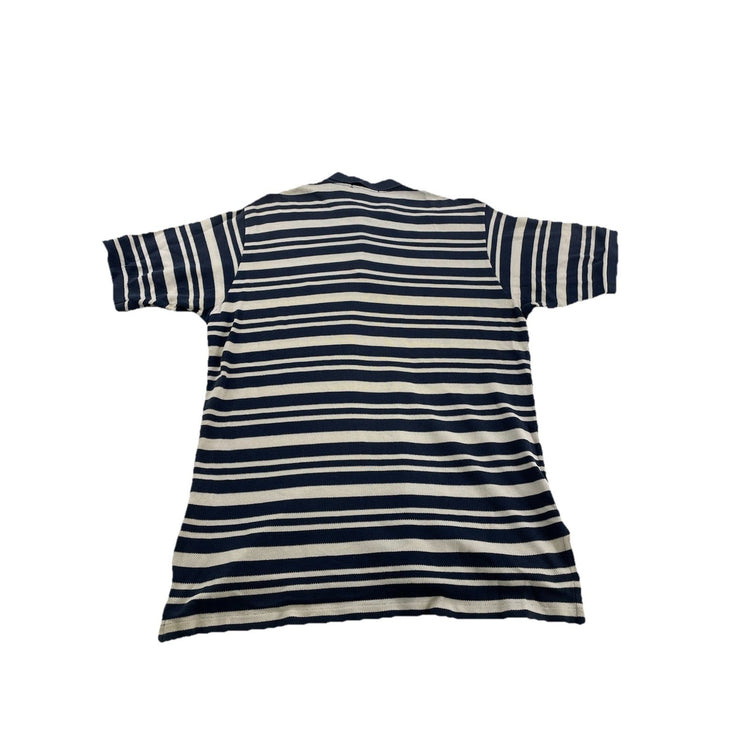 Mens Polo Ralph Lauren Size XL Striped White & Navy Blue Polo