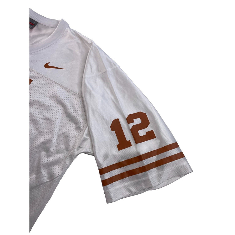 Mens Nike Texas Longhorns #12 White Jersey College Football SIZE L