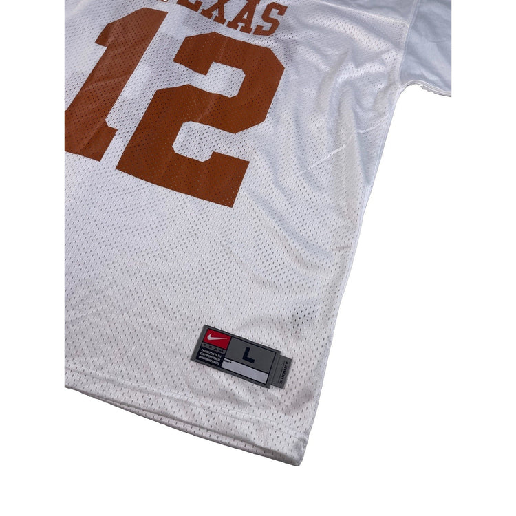 Mens Nike Texas Longhorns #12 White Jersey College Football SIZE L