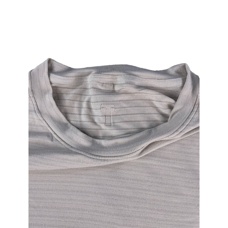 Mens Lululemon Gray Striped Short Sleeve Better Each Day Athletic Shirt SIZE 2XL