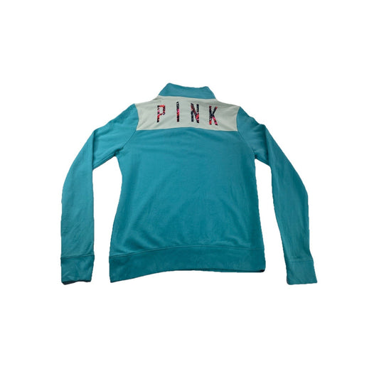 Womens Victoria’s Secret PINK Blue Quarter Zip Jacket Size Small