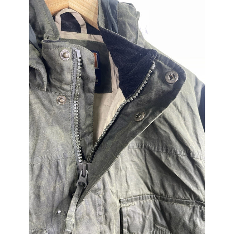 Duluth Trading Co Men’s Olive Green Hooded Insulated Work Jacket Size M