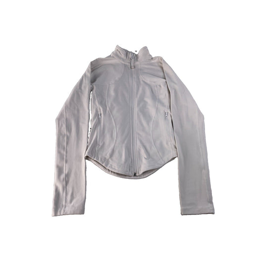 Women's Lululemon Athletica White Full-Zip Fitted Athletic Jacket Size 2