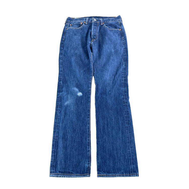 Mens Levis 501 Straight Leg Denim Blue Jeans Size 32x32
