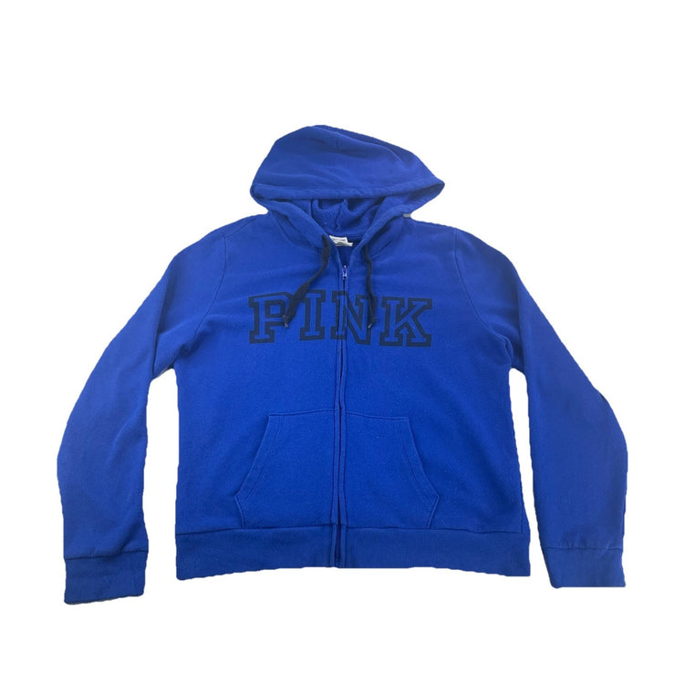 Women’s Victoria’s Secret PINK Blue Zip-Up Hoodie Size L