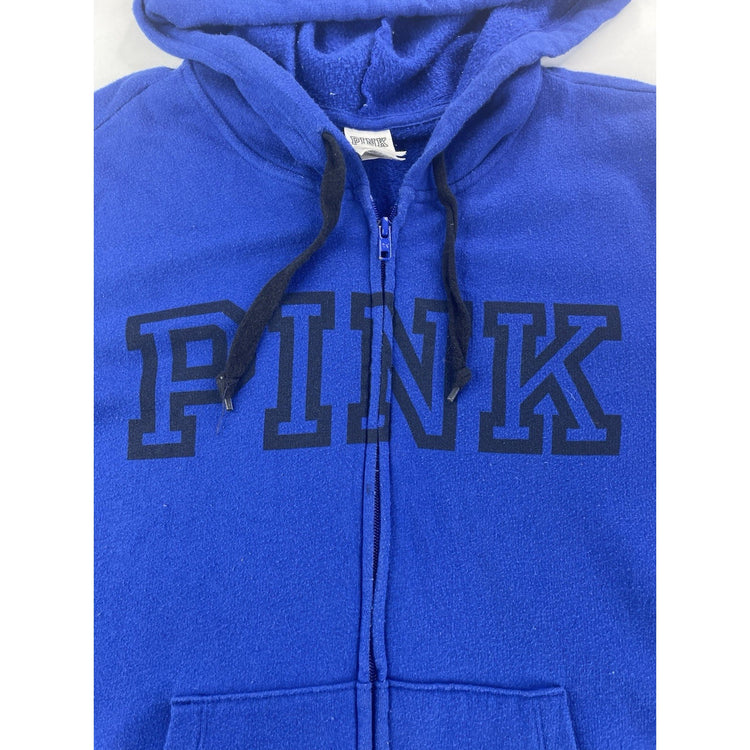 Women’s Victoria’s Secret PINK Blue Zip-Up Hoodie Size L