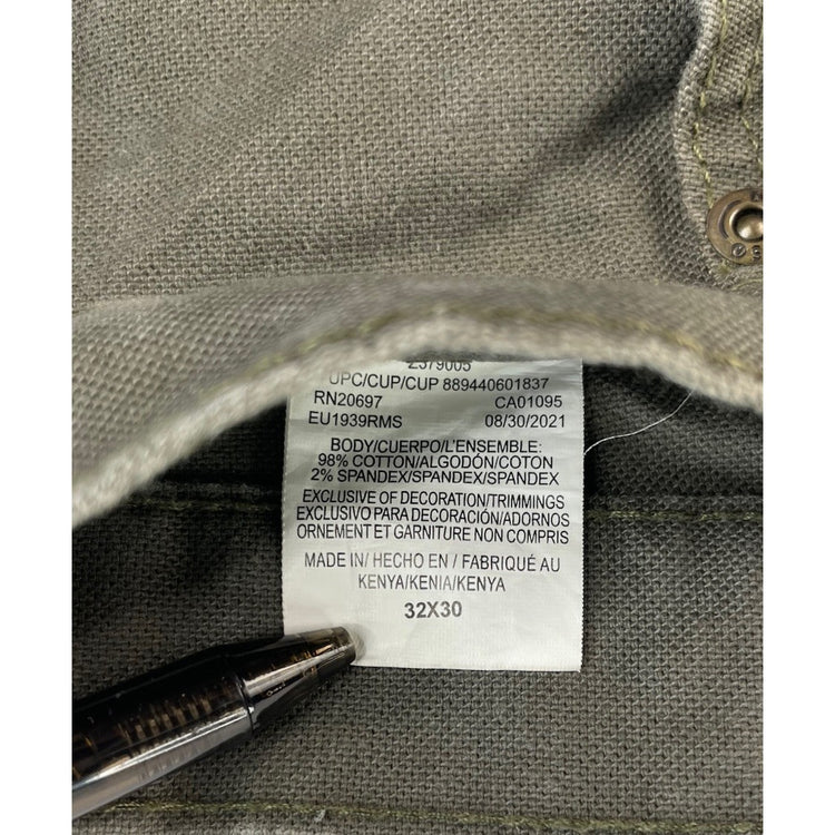 Men's Genuine Dickies Carpenter Pants Olive Green Work Wear Size 32x30