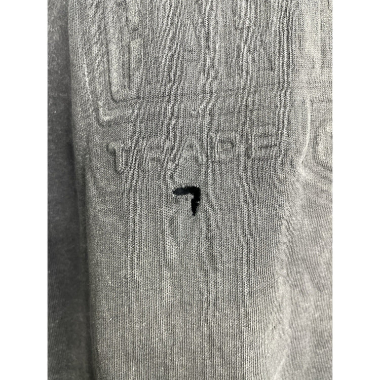 Men’s VTG Gray Faded Harley Davidson T Shirt Raised Print USA Made Sz XL