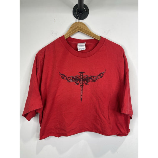 Orange County Choppers OCC Red Tee 100% Cotton Men's 2XL Short Sleeve Cutoff