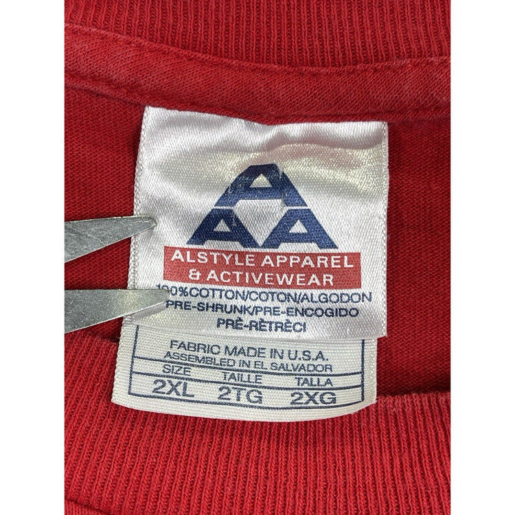 Orange County Choppers OCC Red Tee 100% Cotton Men's 2XL Short Sleeve Cutoff
