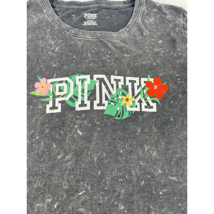 Womens Victoria’s Secret PINK Grey T Shirt Size Medium