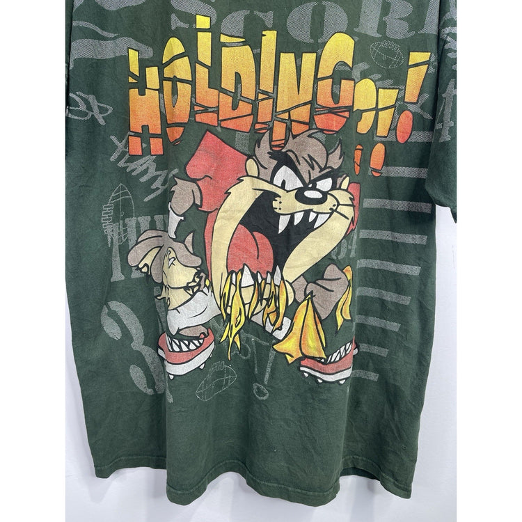 Vintage Looney Tunes Football All Over Print Size 2XL Condition 1998