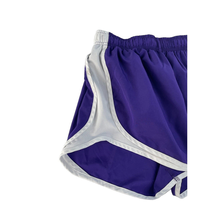 Women's Nike Dri-FIT Athletic Running Shorts, Purple with White Trim, Size S