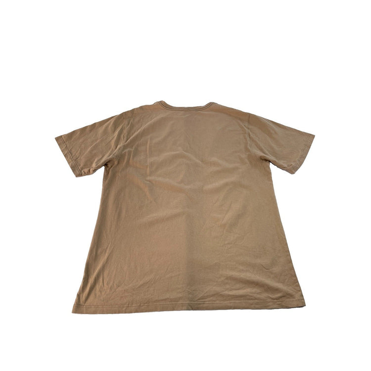Mens Carhartt Light Brown Solid Short Sleeve Pocket Shirt Size 2xl