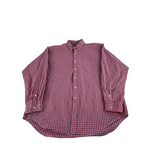 Mens Polo Ralph Lauren Golfing Red & White Plaid Long Sleeve Shirt Size XL