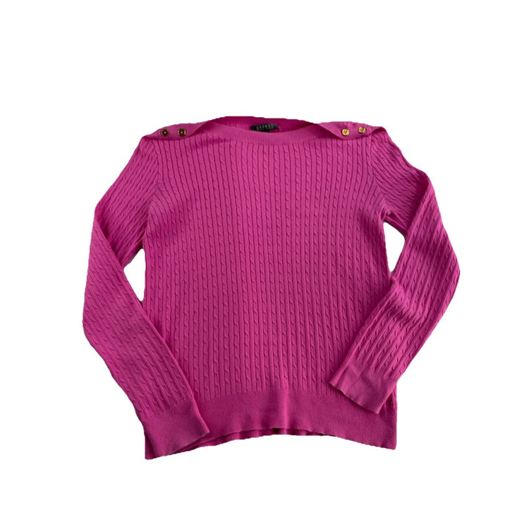 Womens Lauren Ralph Lauren Size XL Pink Sweater With Buttons