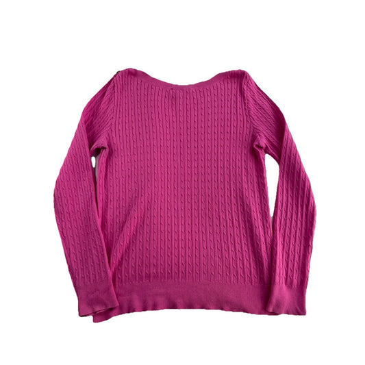 Womens Lauren Ralph Lauren Size XL Pink Sweater With Buttons