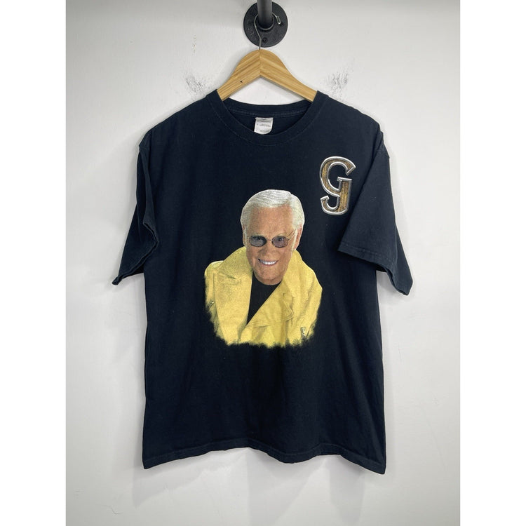 Adult Vintage 2007 George Jones No Show Concert Tour Shirt Double Sided Sz L